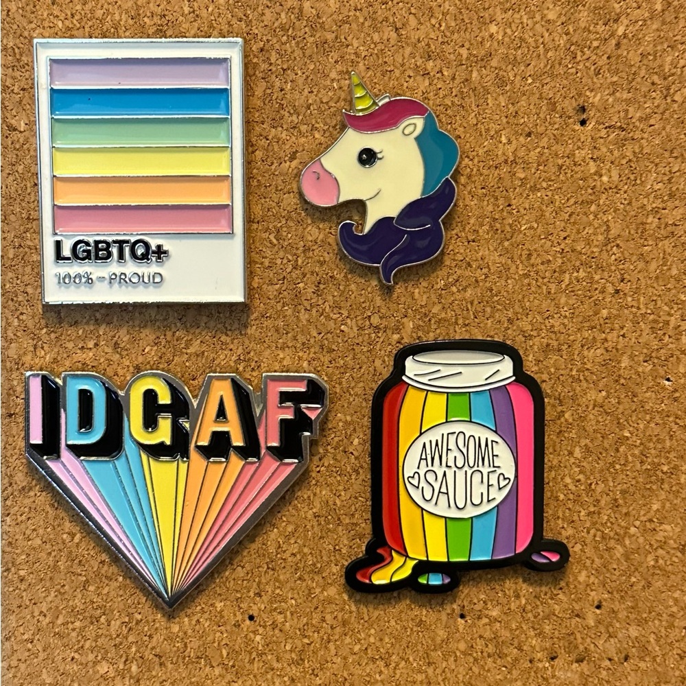 Bundle (4) pride enamel pins